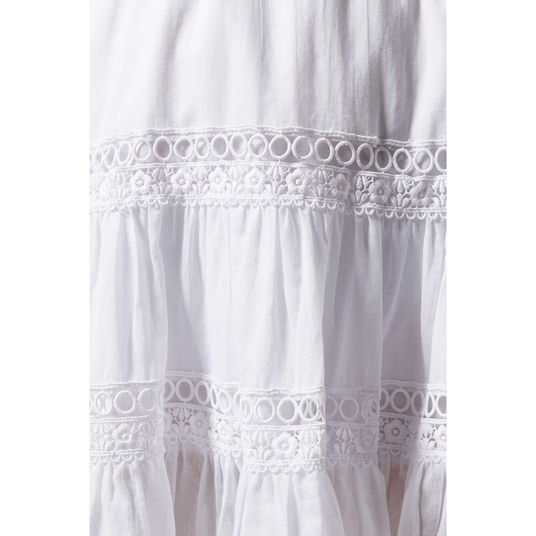 Charo Ruiz - Agatha Dress in Cotton Voile White