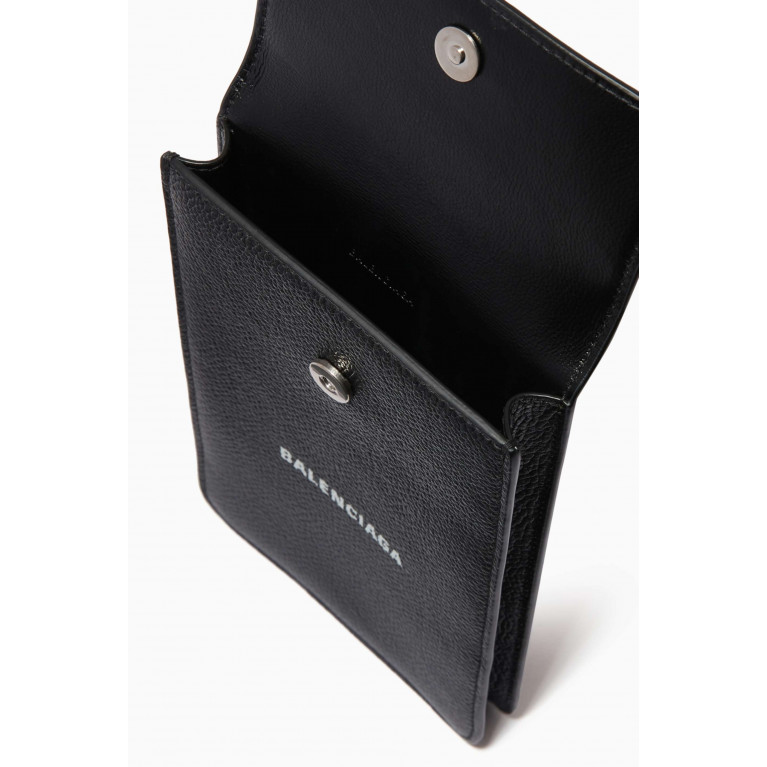 Balenciaga - Cash Phone & Card Holder in Grained Calfskin