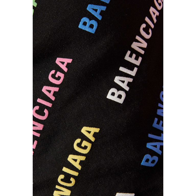 Balenciaga - Allover Logo Crop Sweater in Cotton Knit