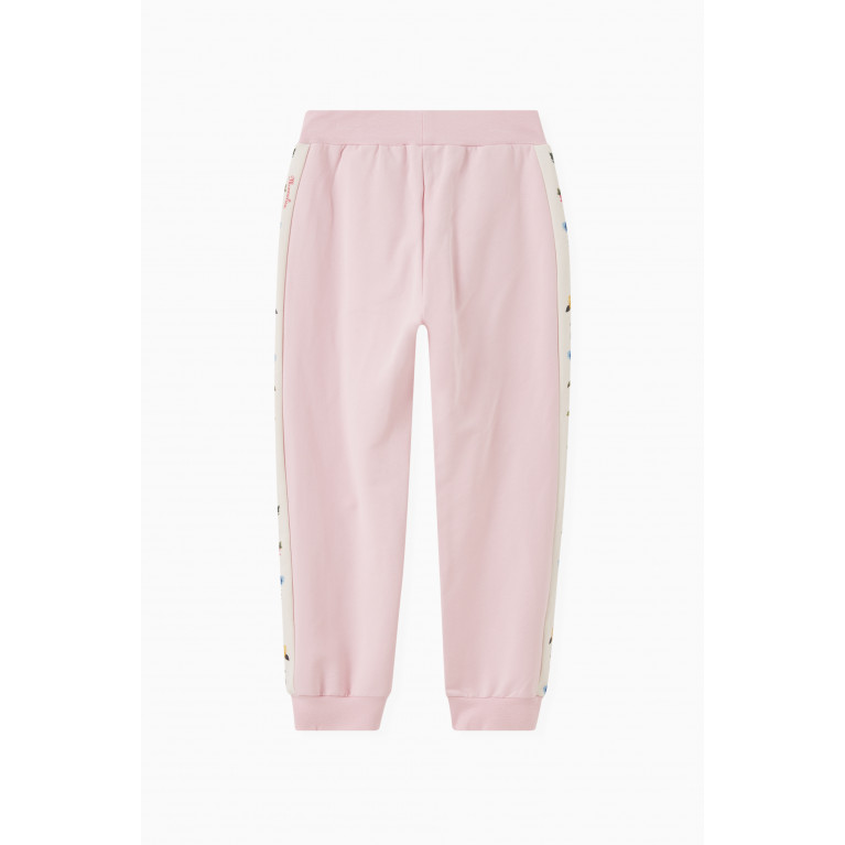 Monnalisa - Side Floral Sweatpants in Stretchy Cotton