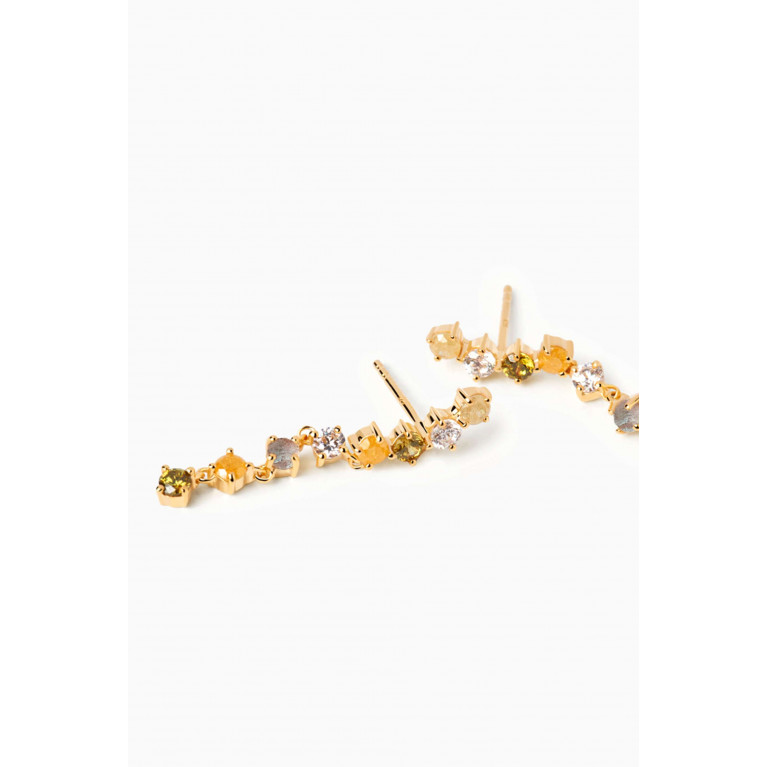 PDPAOLA - Panorama Stud Earrings in 18kt Gold-plated Sterling Silver