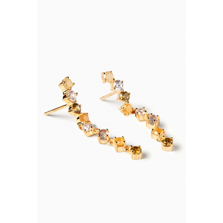 PDPAOLA - Panorama Stud Earrings in 18kt Gold-plated Sterling Silver