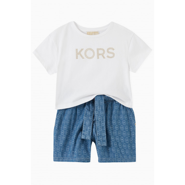 Michael Kors Kids - Logo Shorts in Denim