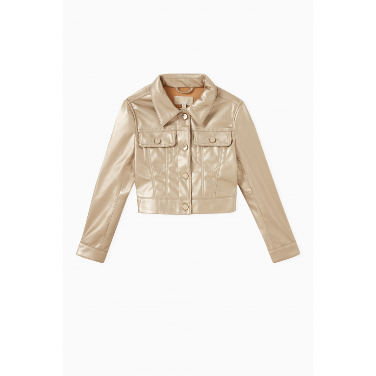 Michael Kors Kids - Metallic Jacket in Faux Leather