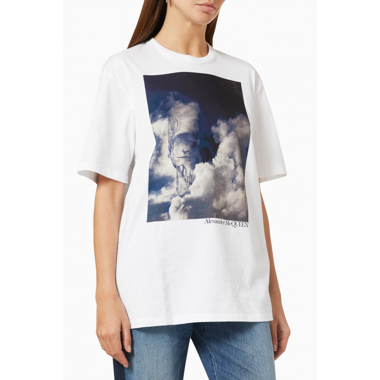 Alexander McQueen - Sky Blue T-shirt in Cotton Jersey