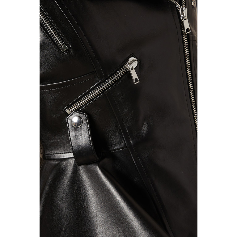 Alexander McQueen - Flared-hem Jacket in Leather