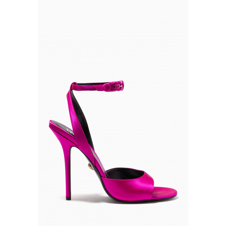 Versace - Versace Safety Pin High Heel Sandals in Satin