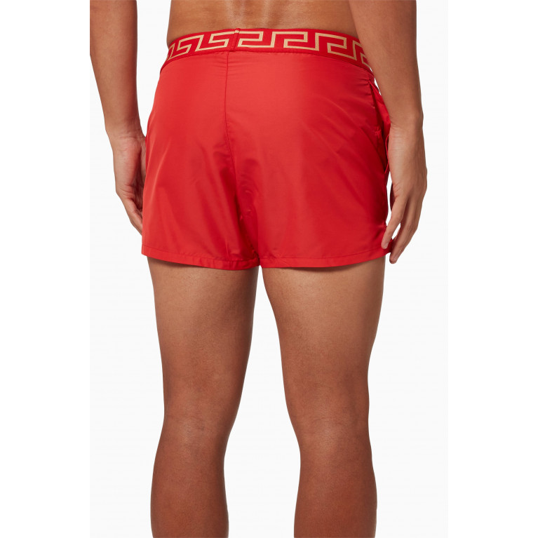 Versace - Greca Border Swim Shorts in Technical Fabric