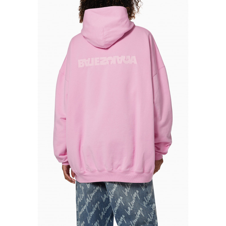 Balenciaga - Logo Large Fit Hoodie in Curly Cotton Fleece