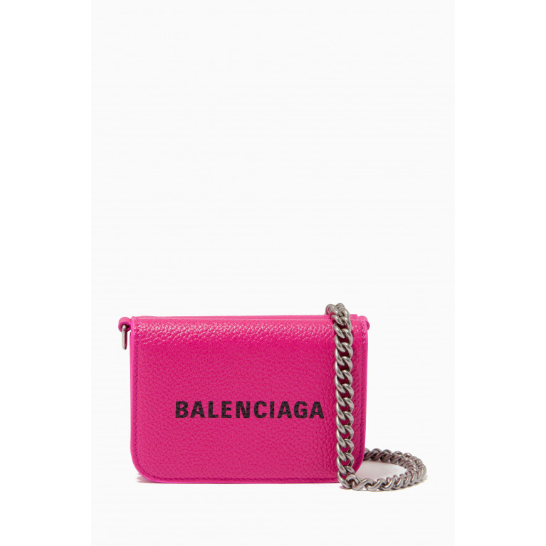 Balenciaga - Cash Mini Wallet on Chain in Calfskin