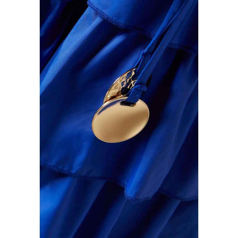 Staud - Rylie Ruffle Tiered Dress Blue