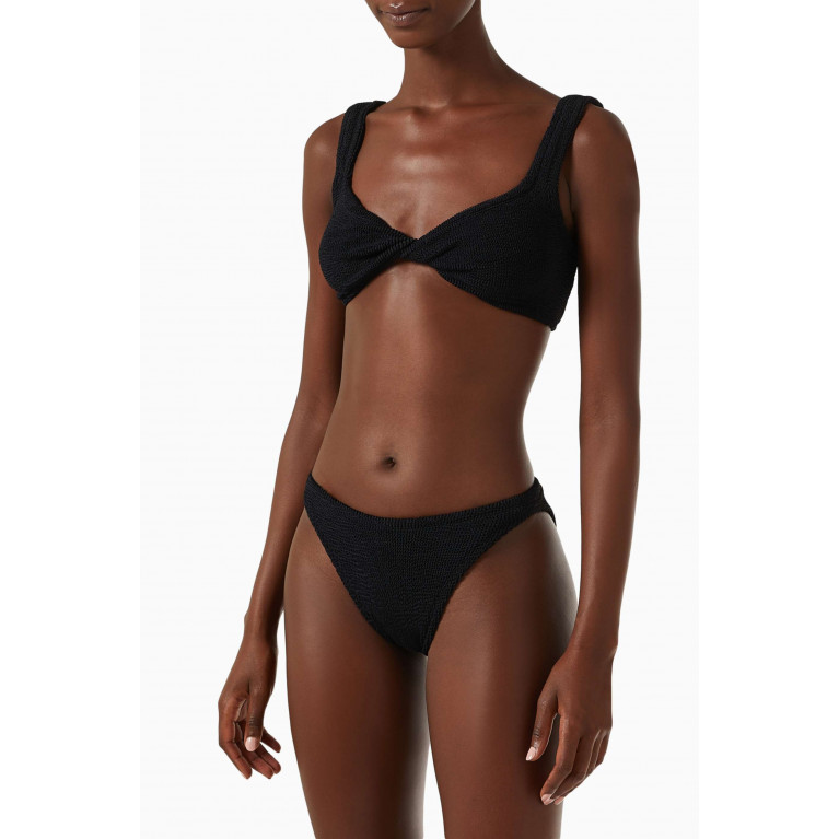 Hunza G - Juno Bikini Set in Crinkle Nylon Black
