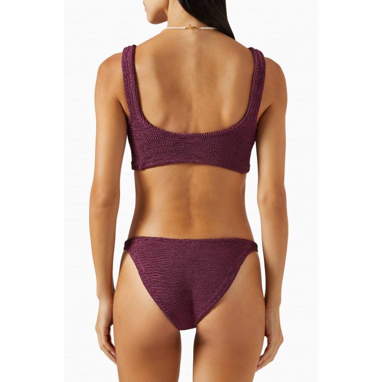 Hunza G - Juno Bikini Set in Crinkle Nylon Purple