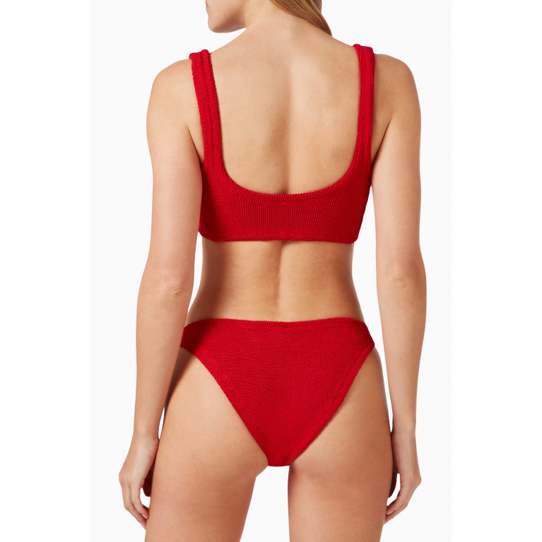 Hunza G - Juno Bikini Set in Crinkle Nylon Red