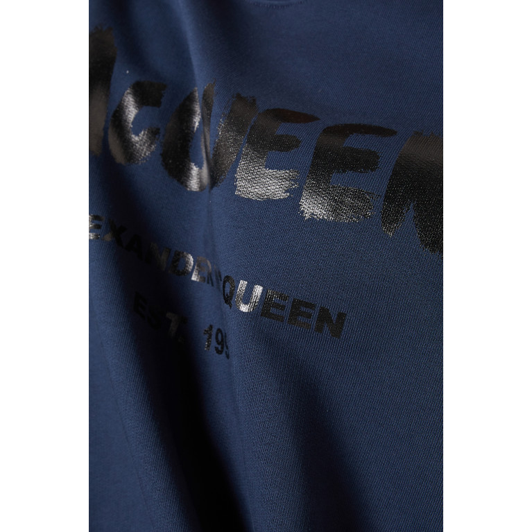 Alexander McQueen - Graffiti Sweatshirt in Organic Cotton Jersey