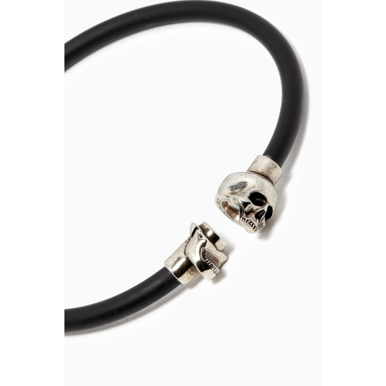 Alexander McQueen - Skull Cord Bracelet in Rubber