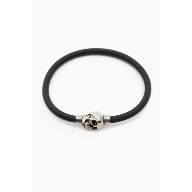 Alexander McQueen - Skull Cord Bracelet in Rubber