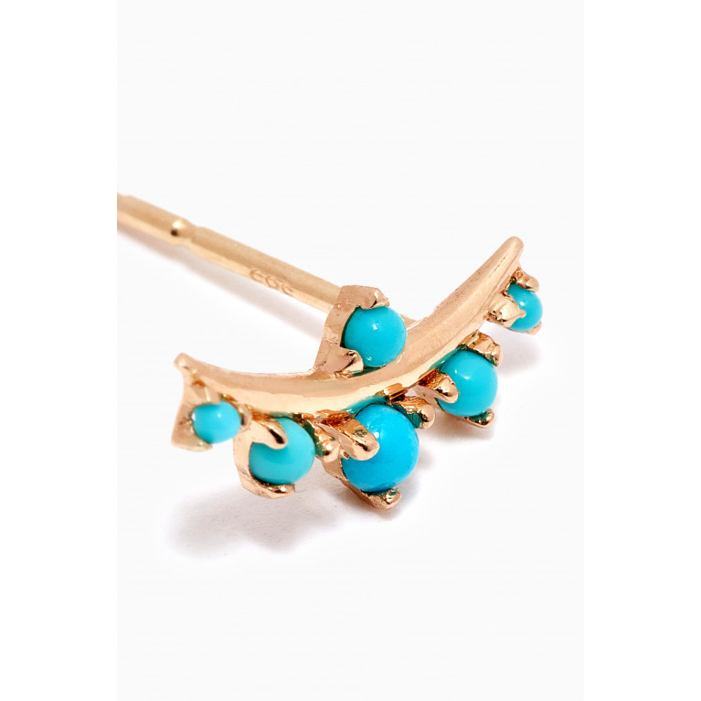 Anzie - Cléo Smile Ear Crawler in 14kt Yellow Gold Blue
