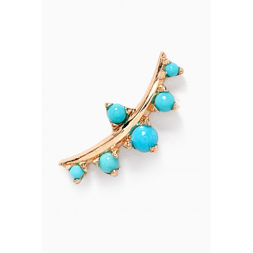Anzie - Cléo Smile Ear Crawler in 14kt Yellow Gold Blue