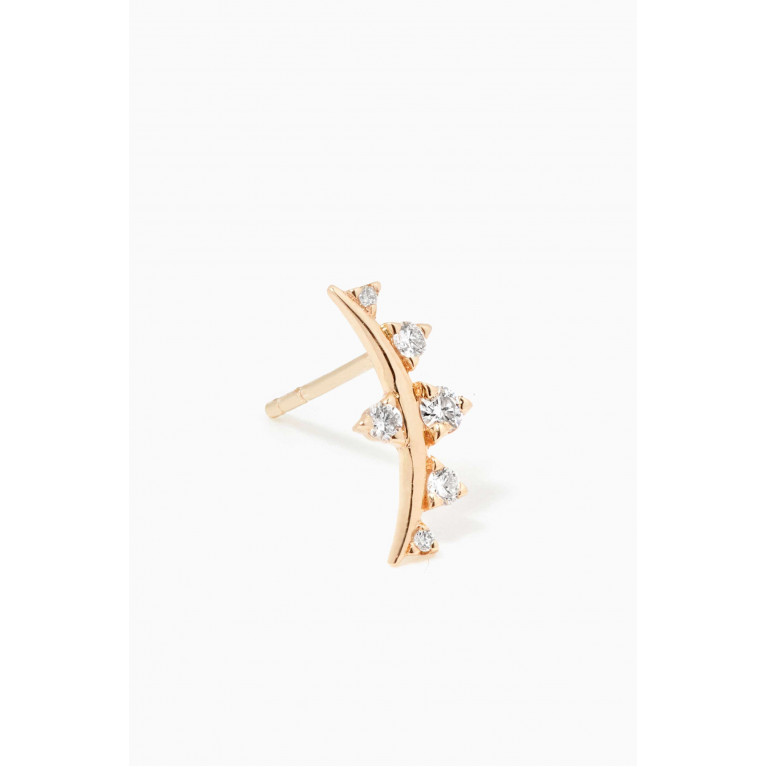 Anzie - Cléo Smile Ear Crawler in 14kt Yellow Gold White