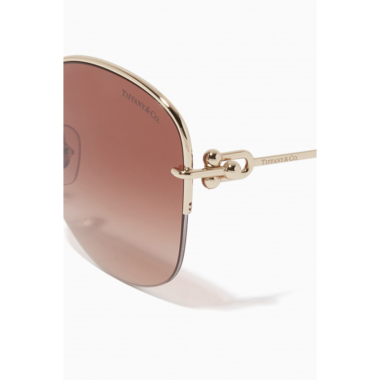 Tiffany & Co - Square Sunglasses in Metal