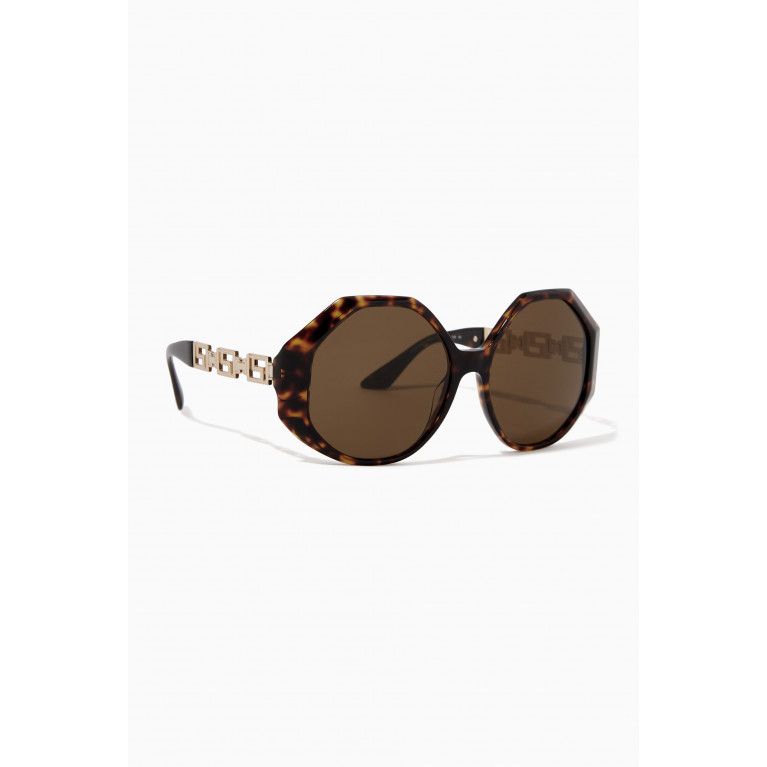 Versace - Oversized Round Sunglasses in Acetate