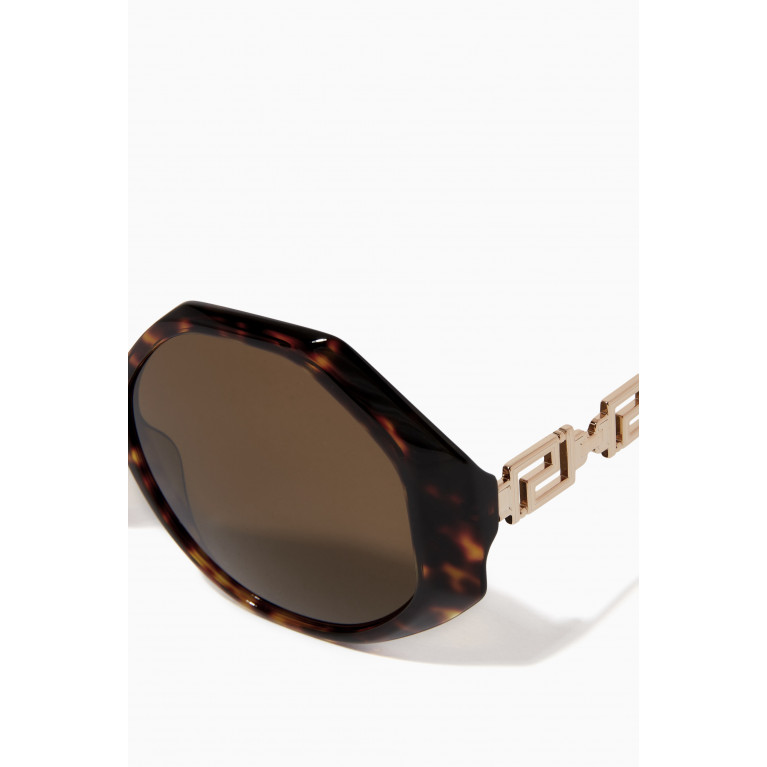 Versace - Oversized Round Sunglasses in Acetate