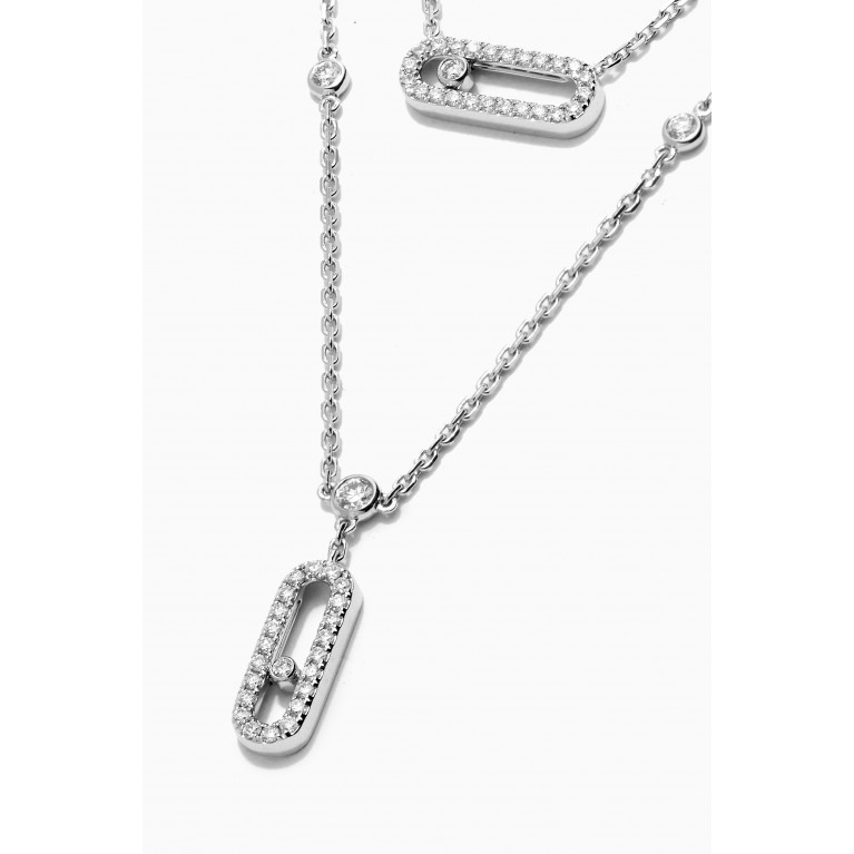 Messika - Move Uno Necklace in 18kt White Gold