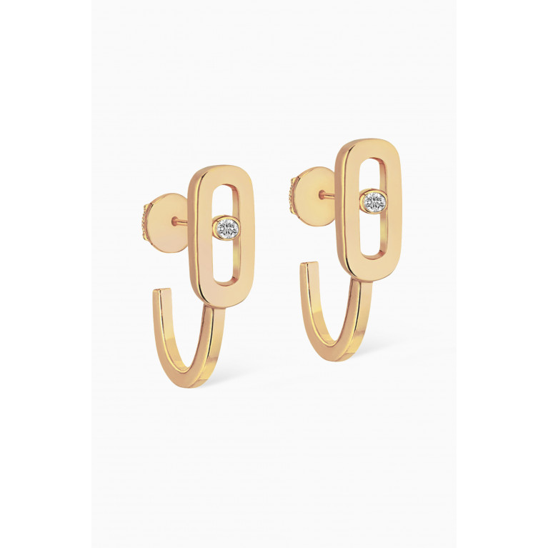 Messika - Move Uno Mini Diamond Hoops in 18kt Yellow Gold