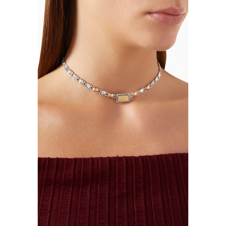 Azza Fahmy - Enchantment Choker in 18kt Gold and Sterling Silver