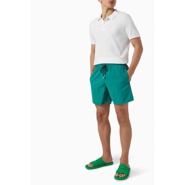 Vilebrequin - Moorea Swim Shorts in Recycled Nylon Green