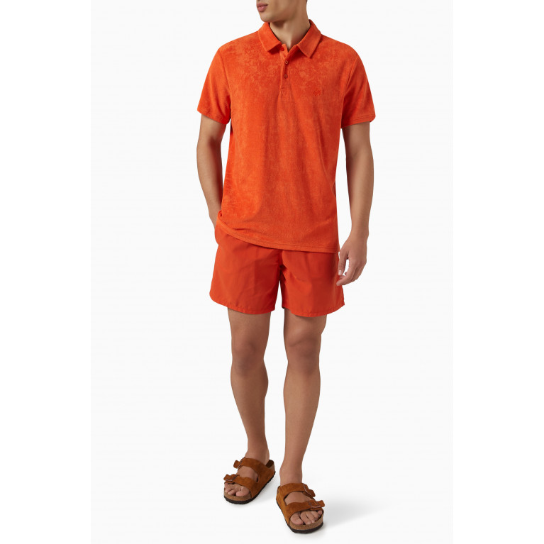 Vilebrequin - Moorea Swim Shorts in Recycled Nylon Orange