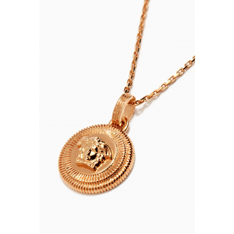 Versace - Medusa Coin Pendant Necklace in Brass