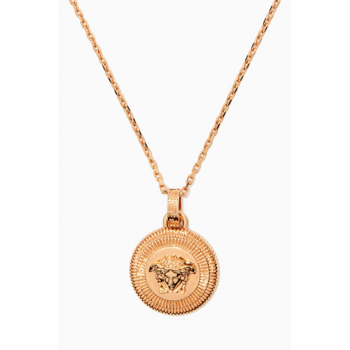 Versace - Medusa Coin Pendant Necklace in Brass