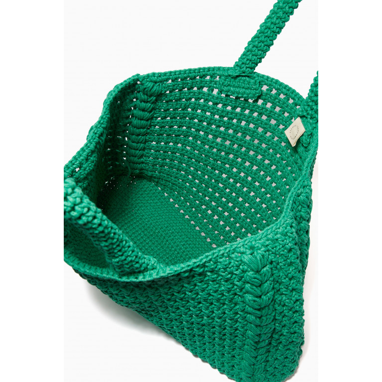Cooperative Studio - Crochet Tote Bag in Recycled Cotton Green