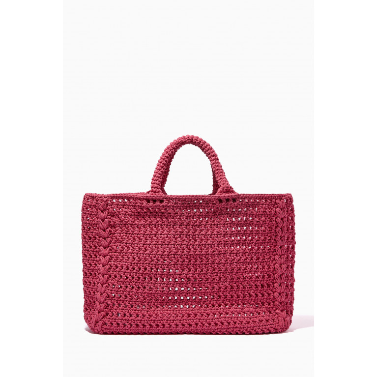 Cooperative Studio - Crochet Tote Bag in Recycled Cotton Pink