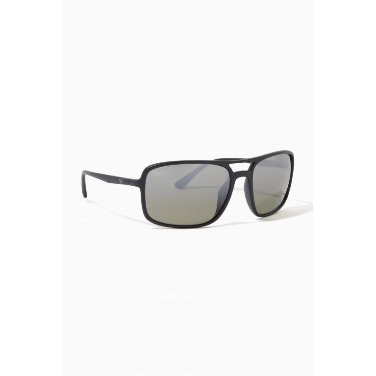 Ray-Ban - RB4375 Chromance Rectangular Sunglasses in Nylon Fibre