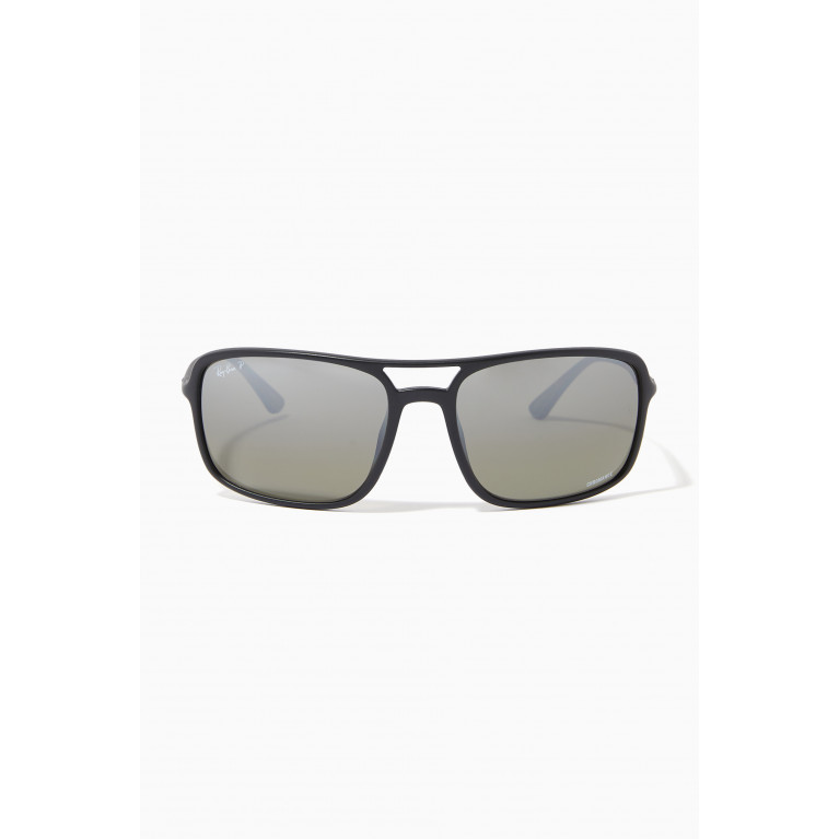 Ray-Ban - RB4375 Chromance Rectangular Sunglasses in Nylon Fibre