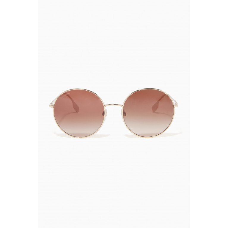 Burberry - Round Sunglasses in Metal