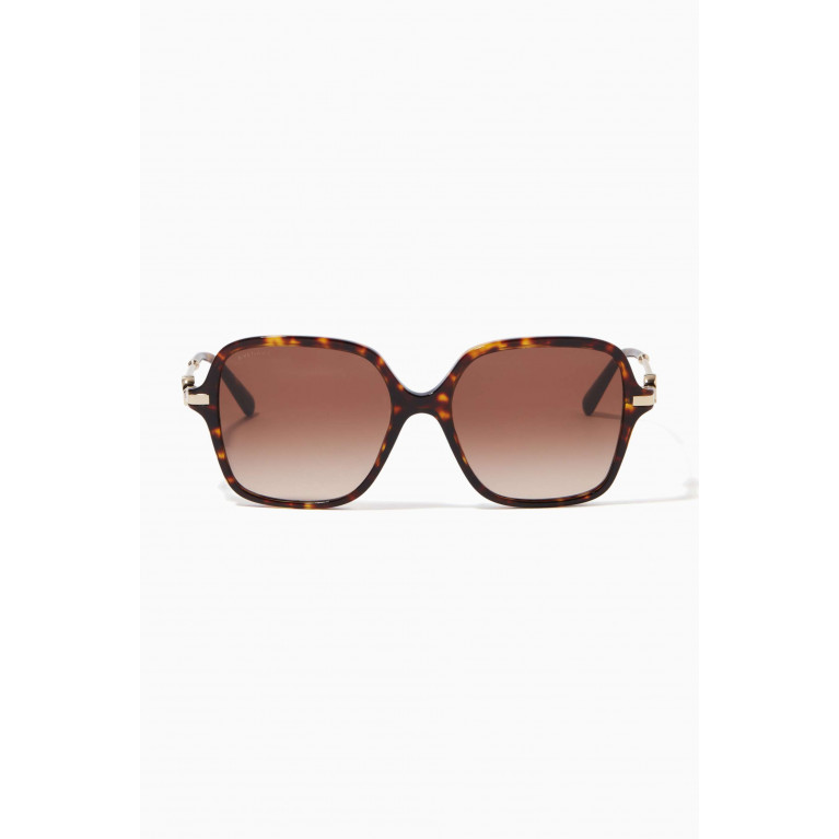 BVLGARI - Oversized D-frame Sunglasses in Metal & Acetate