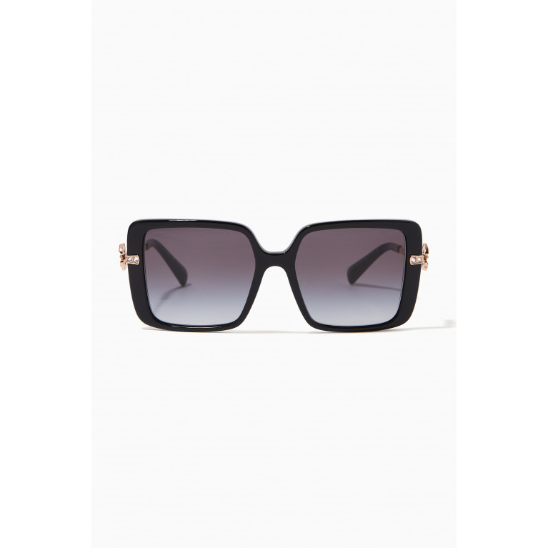 Bvlgari - Oversized D-frame Sunglasses in Acetate & Metal