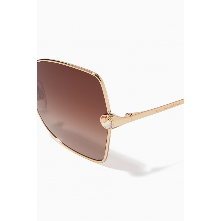 Dolce & Gabbana - DG Crystal Sunglasses in Metal