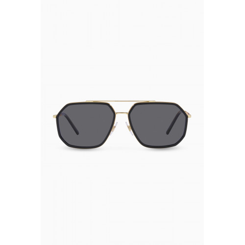 Dolce & Gabbana - Grosgrain Sunglasses in Metal