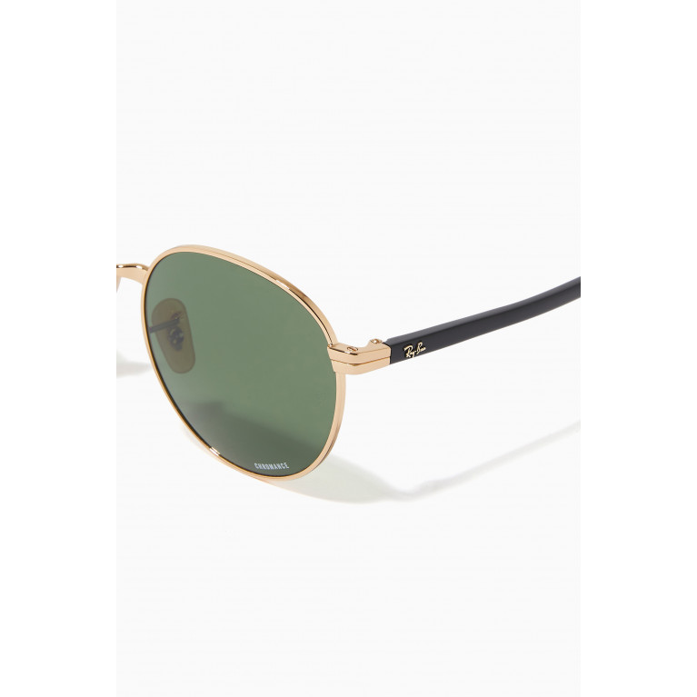 Ray-Ban - RB3691 Chromance Round Sunglasses in Metal