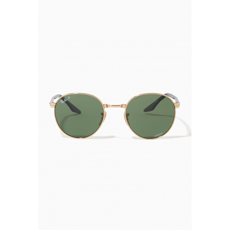 Ray-Ban - RB3691 Chromance Round Sunglasses in Metal