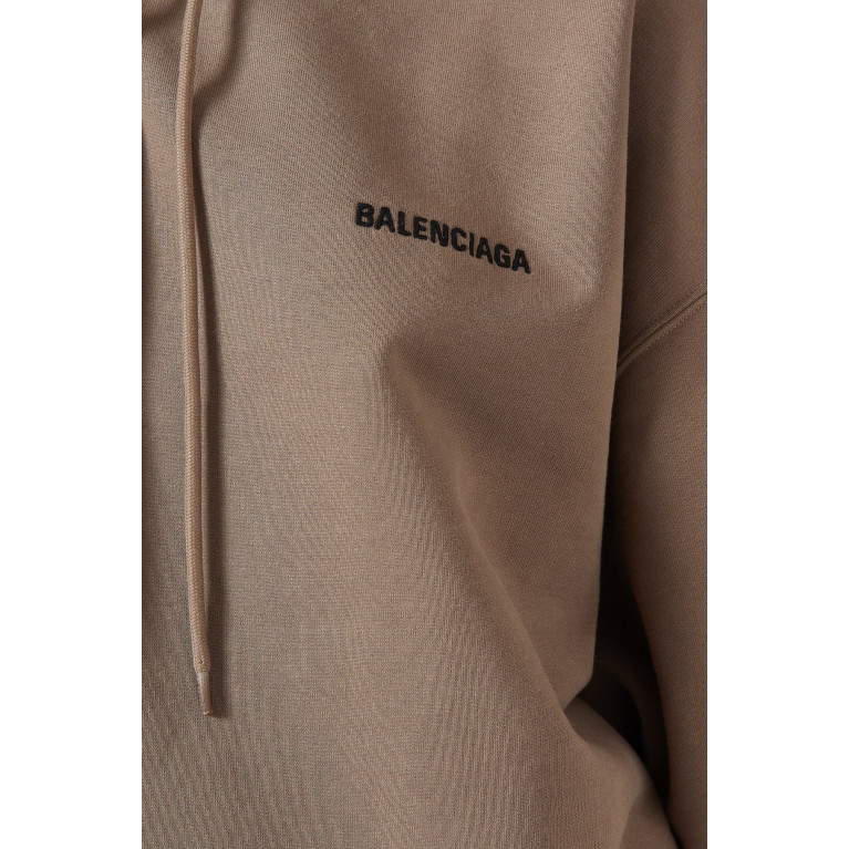 Balenciaga - Logo Medium Fit Hoodie in Organic Fleece