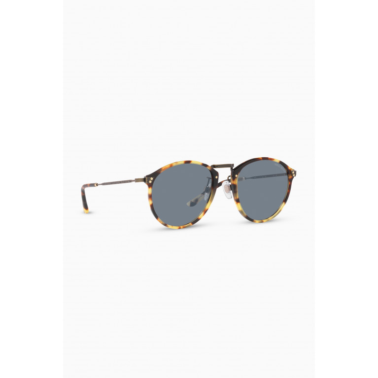 Giorgio Armani - Havana Round Sunglasses in Acetate Brown