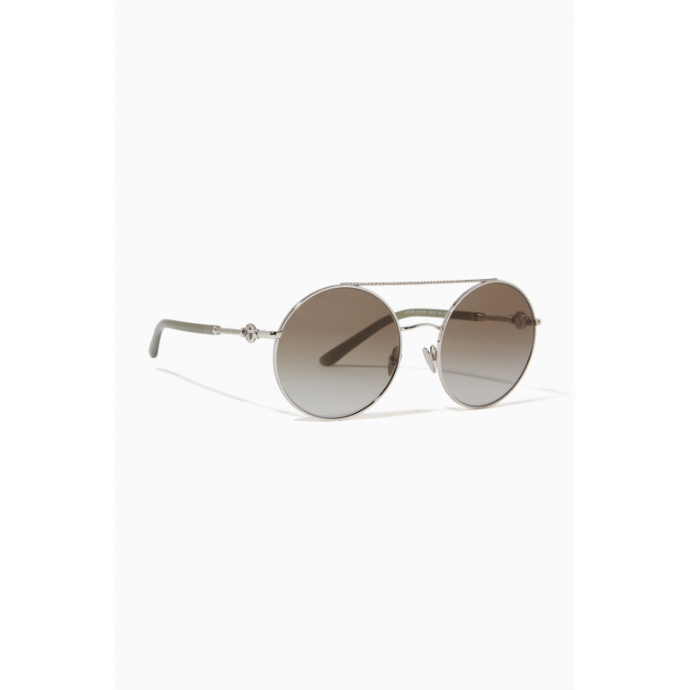 Giorgio Armani - Round Sunglasses in Metal Green