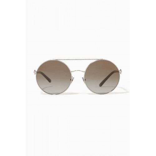 Giorgio Armani - Round Sunglasses in Metal Green