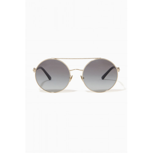 Giorgio Armani - Round Sunglasses in Metal Grey